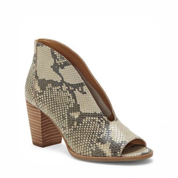 Lucky Brand Joal Shooties Peep-Toe Booties Leather Size 9 - Picture 1 of 9